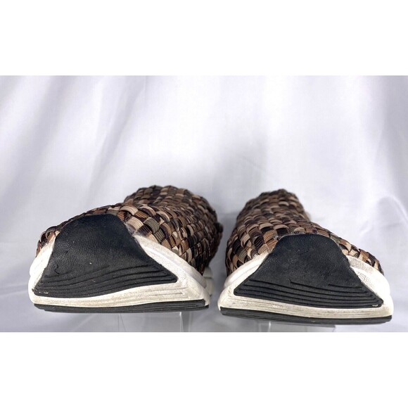 Makani Woven Slip-On Shoes Men 9.5 Women 10.5 Camo Brown Hawaiian Beach Vacation